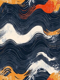 抽象波浪纹理艺术图案