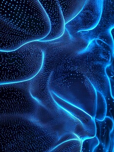 蓝色动感粒子抽象背景图