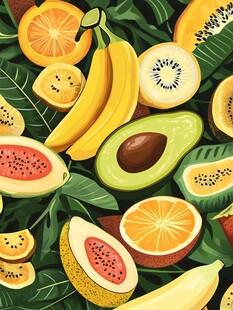 缤纷水果插画