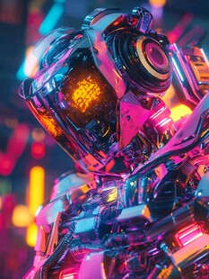 未来感机械机器人酷炫形象