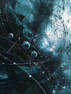 梦幻科技感的网络空间图景