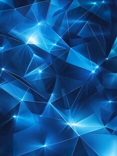 蓝色几何光效炫酷背景图