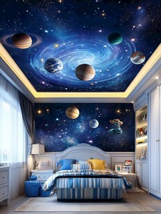 梦幻星空儿童房天花板装饰