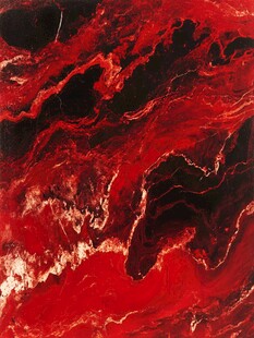 红色流动纹理艺术画面