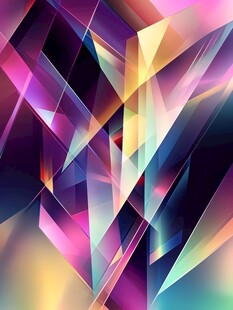 炫彩几何抽象动感背景图
