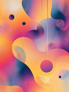 梦幻流体渐变抽象艺术背景