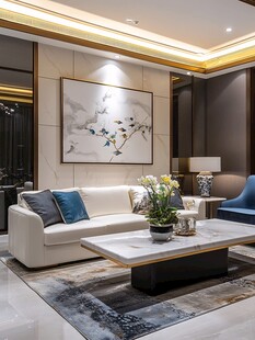 现代轻奢风优雅客厅空间