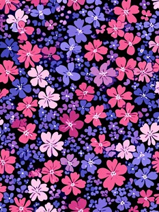 缤纷花卉无缝图案背景