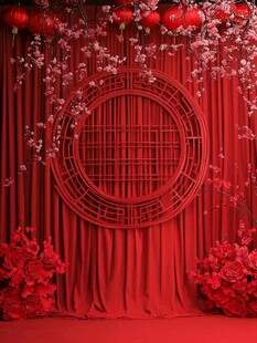 中式红韵婚礼场景布置