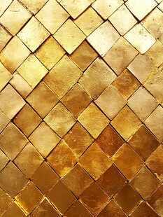 金色菱形瓷砖墙面纹理