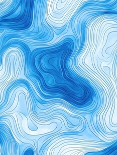 蓝色动感波纹抽象背景图