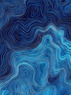 蓝色波纹抽象艺术纹理图