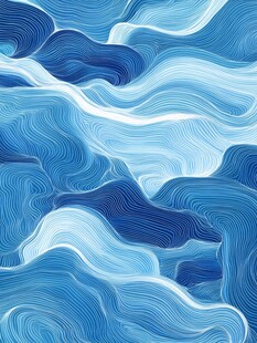蓝色海浪抽象纹理图案