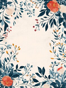 花卉边框装饰图案设计
