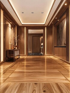 奢华木质风格家居过道