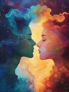 梦幻双生头像 色彩绚丽