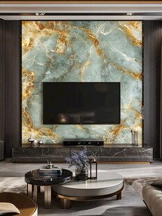 轻奢风大理石电视背景墙