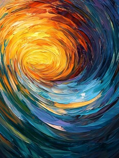 绚丽色彩漩涡抽象艺术画