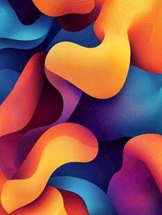 炫彩流动抽象艺术图案