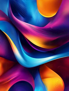 炫彩流动抽象艺术图案