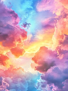 梦幻绚丽的多彩天空