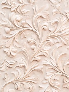 欧式浮雕花纹墙面装饰图