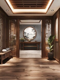 中式典雅门厅空间设计