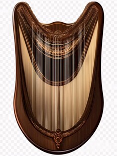 古典竖琴乐器特写