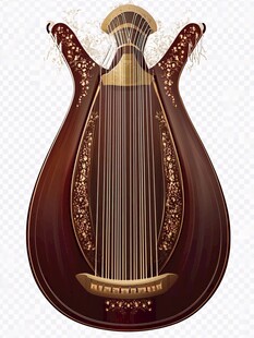 复古华丽的古典弦乐器