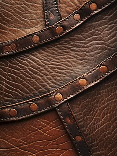 复古皮革细节特写