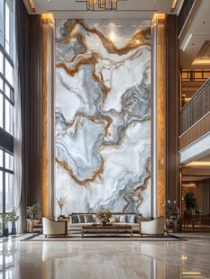 奢华大理石大厅墙面装饰