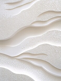白色波浪纹理立体背景图