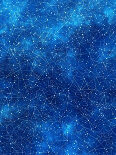 梦幻蓝色星空几何纹理背景