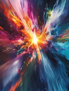 绚丽色彩能量爆发特效图