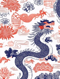 中式龙纹传统吉祥图案