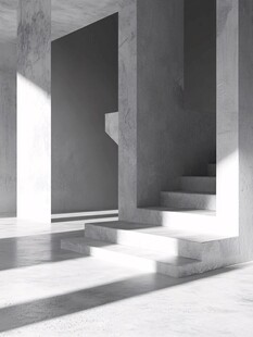 简约光影下的室内楼梯空间