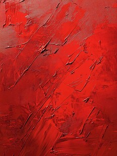红色厚重质感油画笔触