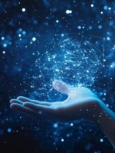 手托虚拟数据网络景象