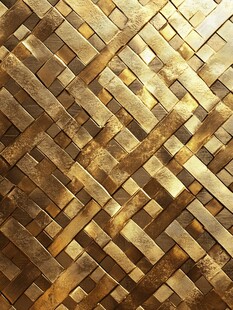 金色编织纹理金属背景图