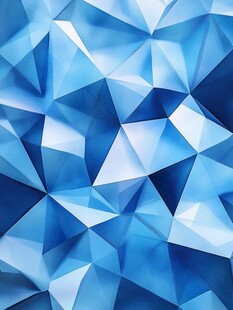 蓝色几何多边形立体背景