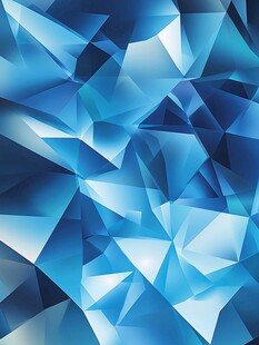 蓝色几何多边形炫酷背景