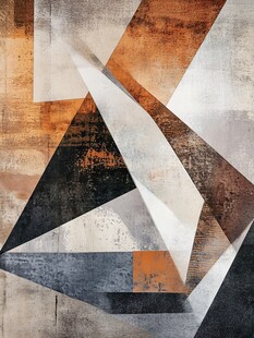 几何抽象艺术风格画作