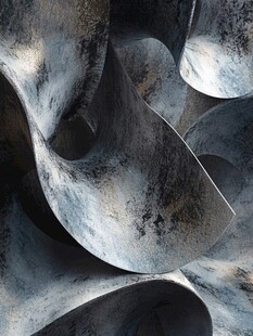 金属质感的抽象几何造型