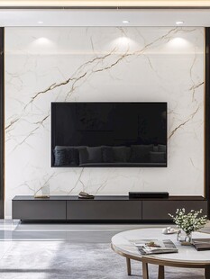 现代简约大理石电视背景墙