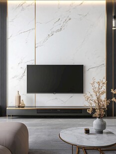 现代简约大理石电视背景墙