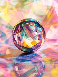 炫彩水晶球与梦幻背景
