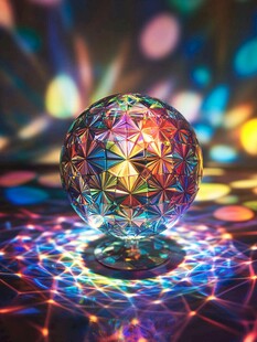 梦幻炫彩几何水晶球
