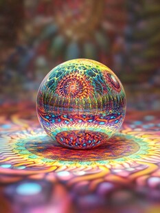 奇幻炫彩水晶球艺术之美