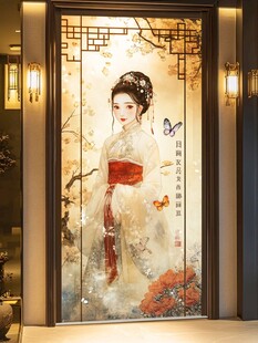 古风美人玄关装饰画