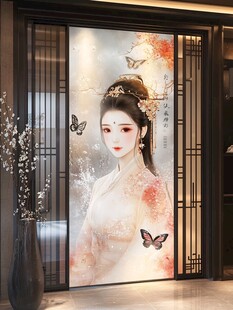 古风美人中式玄关装饰画
